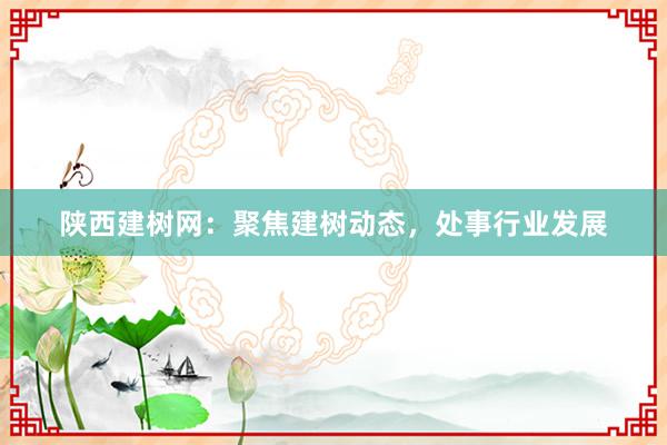 陕西建树网：聚焦建树动态，处事行业发展